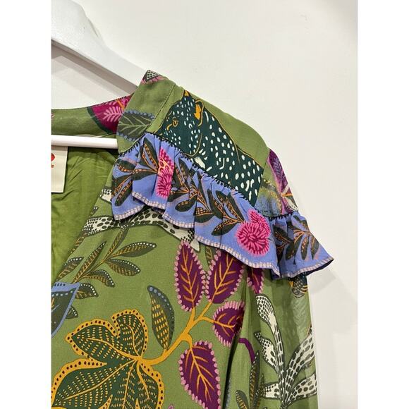 NWT FARM RIO Wild Jungle Midi Dress - Picture 15 of 15